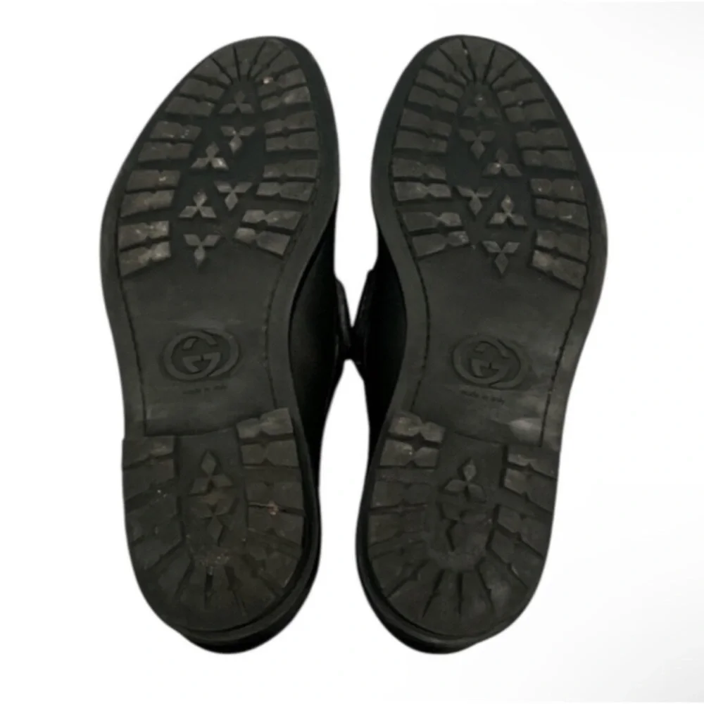 Authentic Gucci luxury designer mens signature black leather designer loafers 13